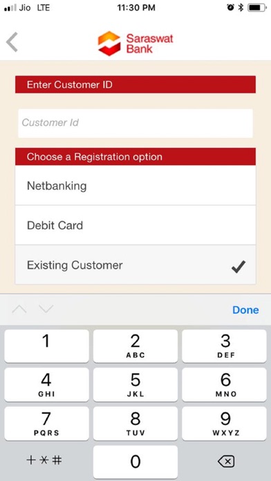 Saraswat Bank Mobile Banking Screenshot
