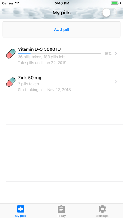 Pillbox: pill and med reminder Screenshot