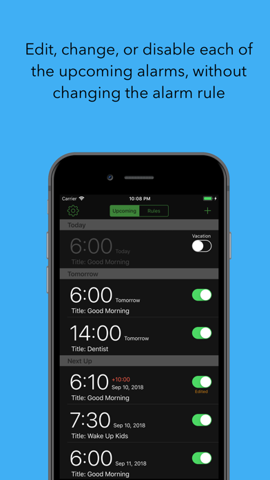 Upcoming Alarm Clock screenshot 2