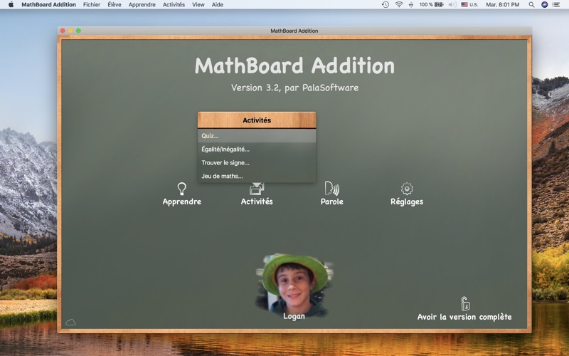 Screenshot #1 pour MathBoard Addition