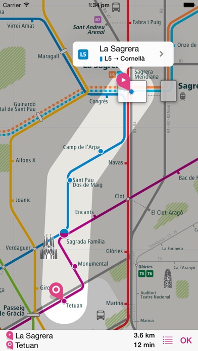 Screenshot #3 pour Barcelona Rail Map Lite