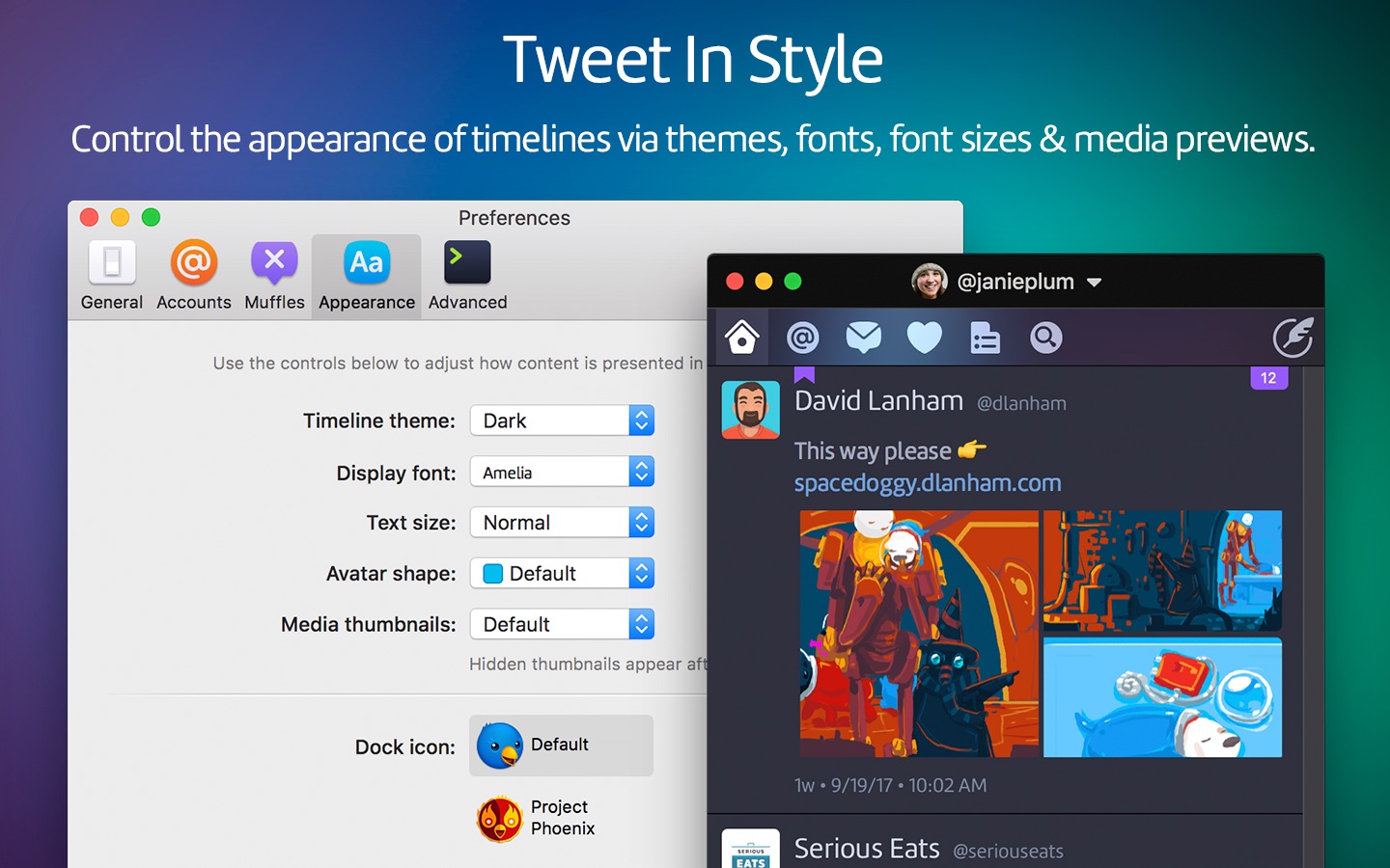 Screenshot do app Twitterrific: Tweet Your Way