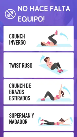 Captura de pantalla de Mujeres Fitness - Abdominales en iPhone 3