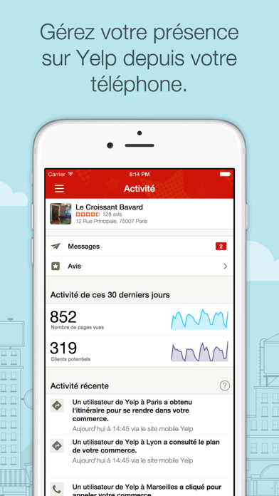 Screenshot #1 pour Yelp pour les professionnels