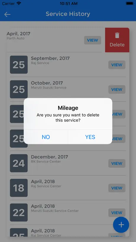 Mileage Track App