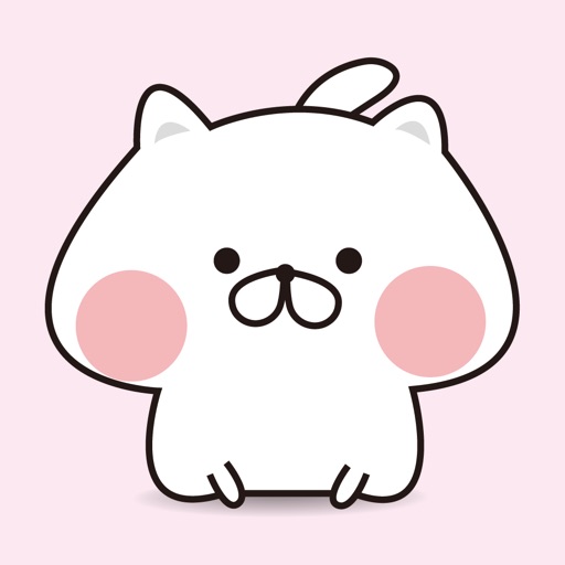 Pretty white cat icon