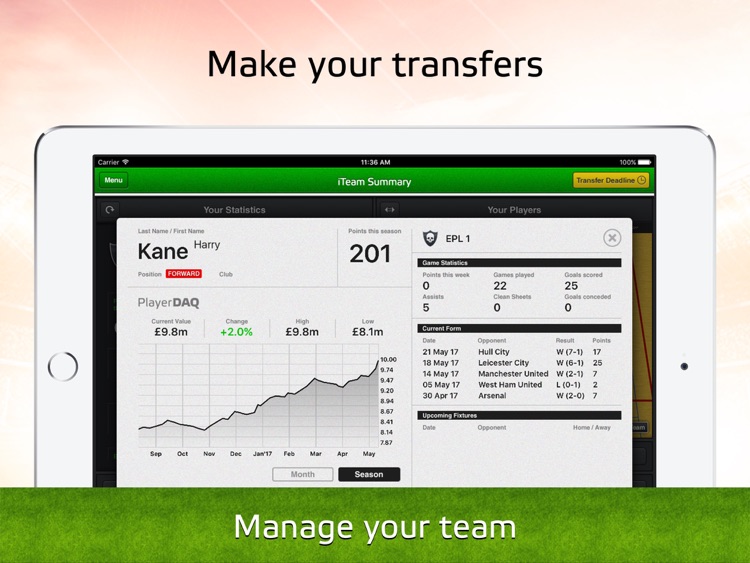 Soccerway Fantasy iTeam for iPad