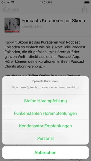 Screenshot von Skoon auf dem iPhone 4