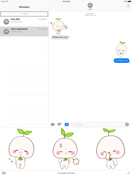 Cute Rabbit Tree Sticker