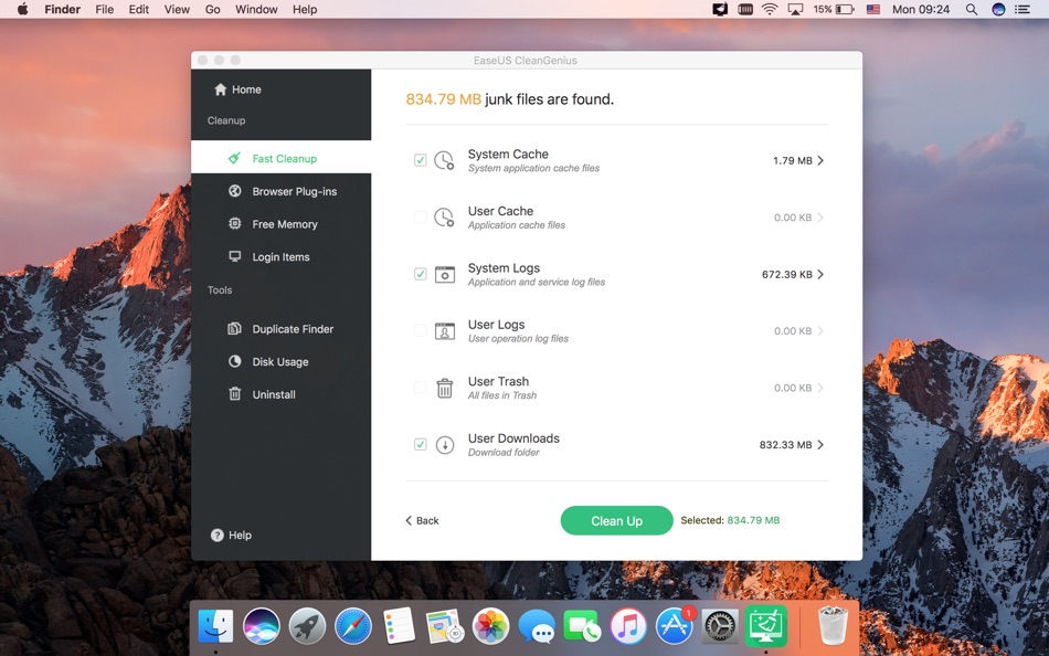 #1. EaseUS CleanGenius (macOS) 由: EaseUS Software