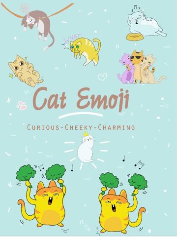 Funny Cat Emoji Stickersのおすすめ画像1