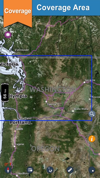 Washington Lakes gps offline nautical chart