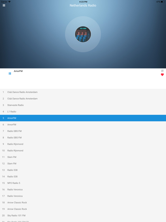 Netherlands Radio: Holland FM iPad screenshot 4 - Music app