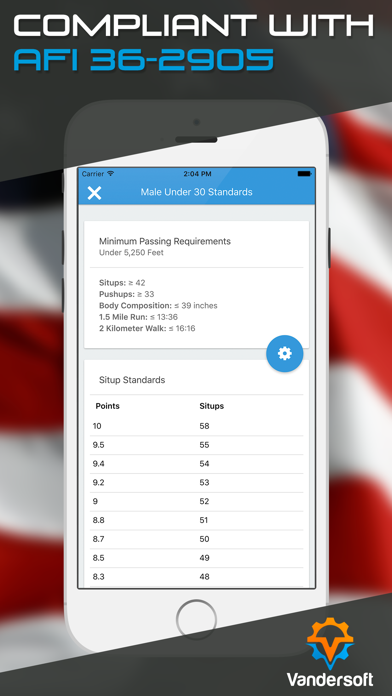 Screenshot #3 pour Air Force PT Test - USAF PT Calculator