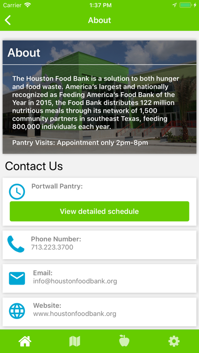 Houston Food Bank Screenshot