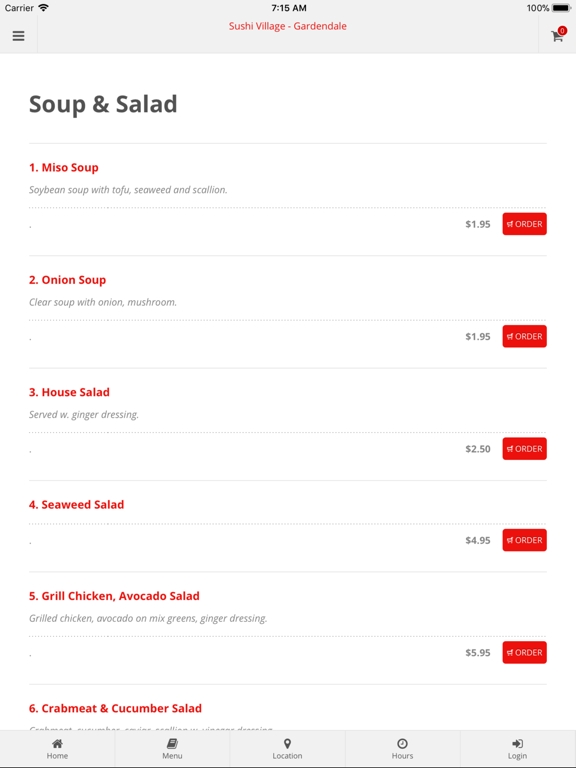 Sushi Village Gardendale iPad screenshot 3 - Food & Drink app