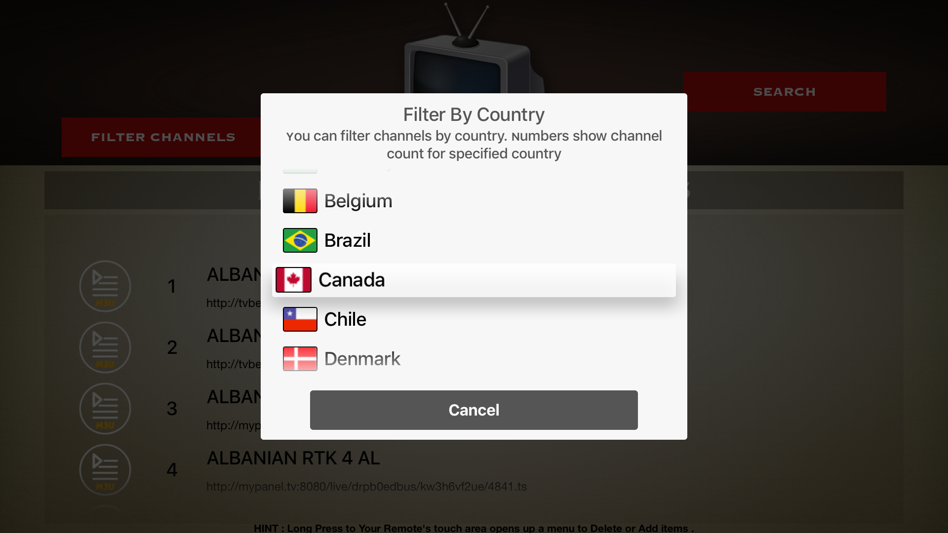 Live IP TV - M3U Stream Player