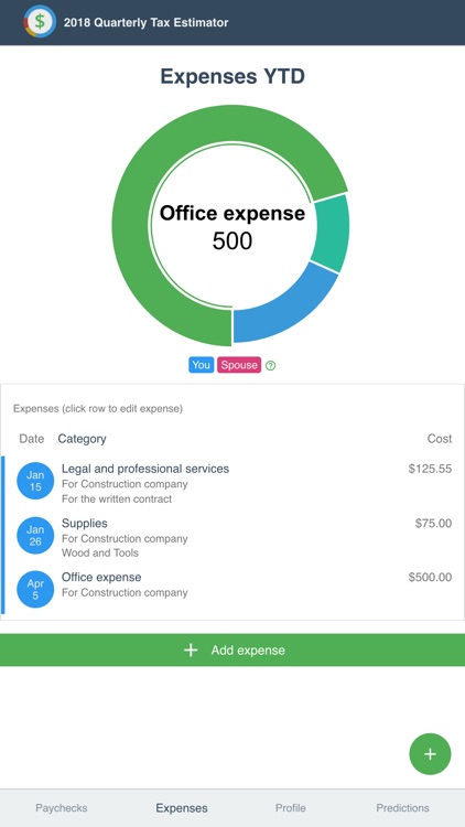 2018 Quarterly Tax Estimator