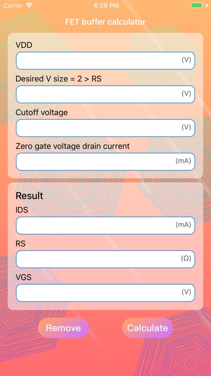 FET buffer calculator