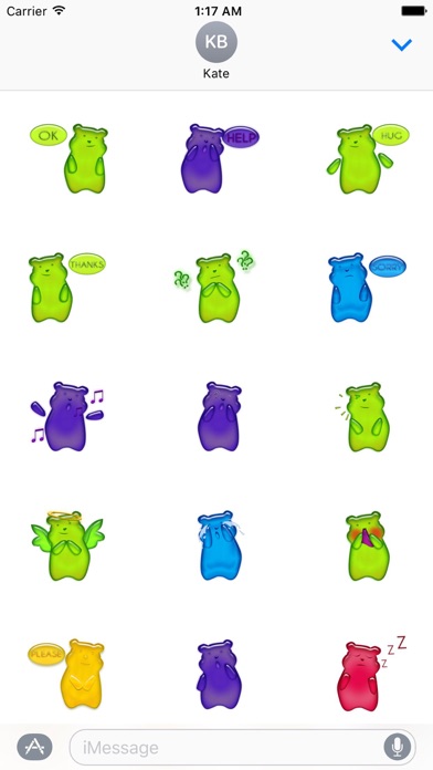 Colorful Gummy Bear Sticker screenshot 2
