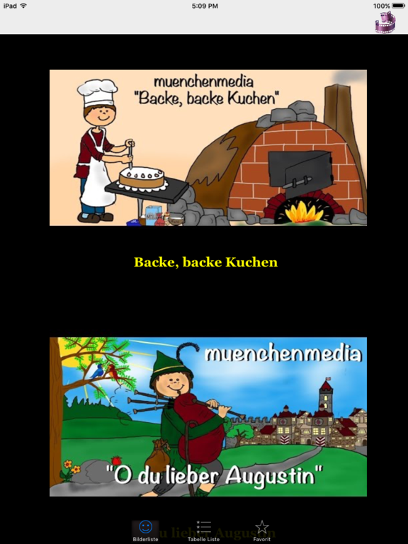 Screenshot #4 pour Kids Deutschen Songs