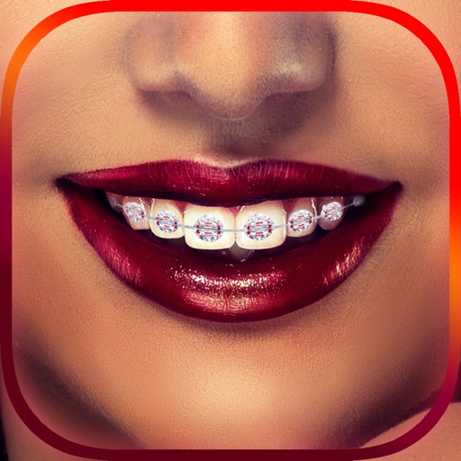 Braces Face Photo Sticker.s