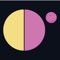 This game's goal is to make semi-circles collide with same colored planets by rotating them