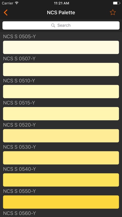 NCS Colors. Colour palette