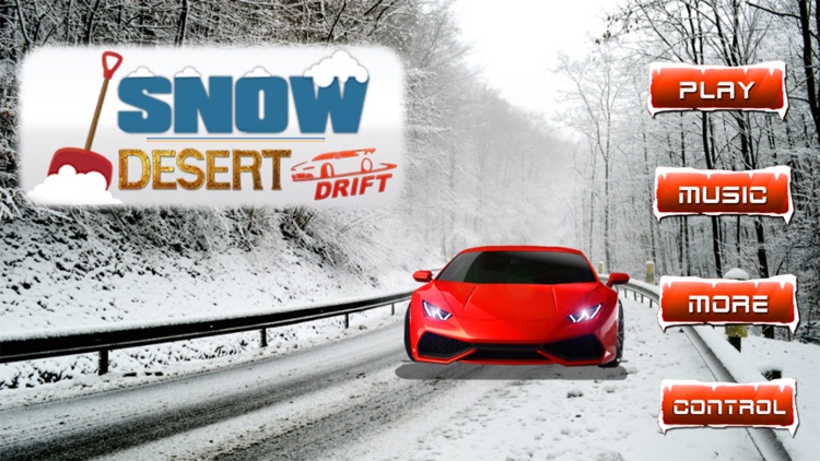 Real Desert Car Snow Drifting