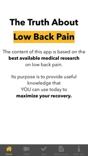 the truth about low back pain iphone screenshot 1