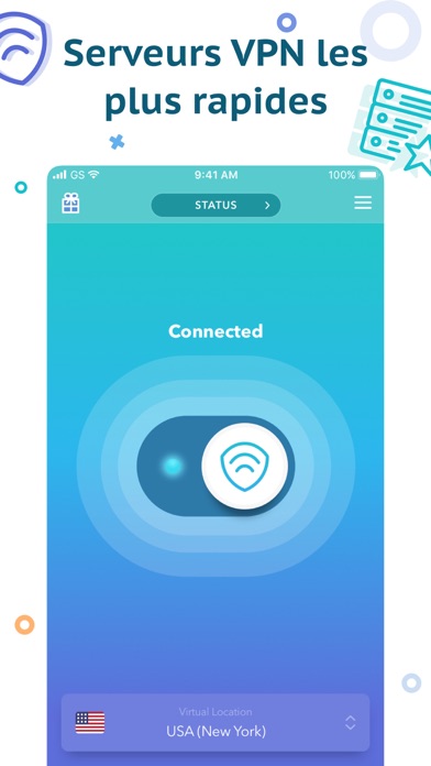 Screenshot #1 pour Secure VPN & Proxy by Snowd