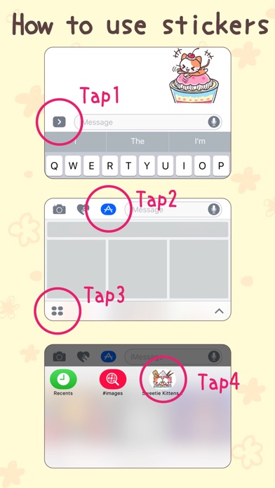Sweetie Kittens Stickers screenshot 2