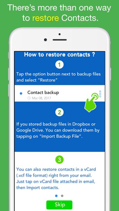 How to cancel & delete Contacts Backup - Restore from iphone & ipad 3