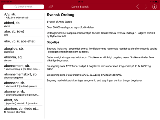 Swedish Danish Dictionary - Gyldendalのおすすめ画像5