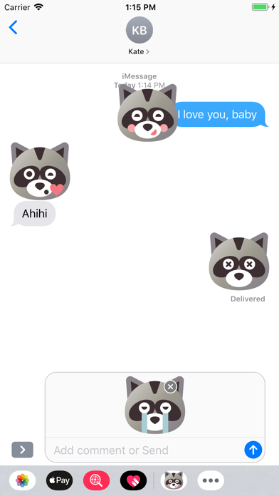 Little raccoon emoji screenshot 4