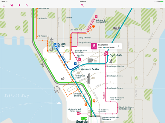 Screenshot #4 pour Seattle Rail Map Lite