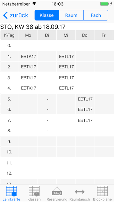 Screenshot #1 pour Virtueller Stundenplan
