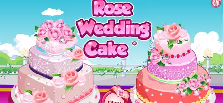 Rose Wedding Cake Cooking Game