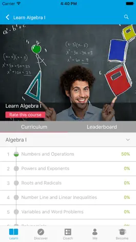 Game screenshot Learn Algebra I by GLB apk