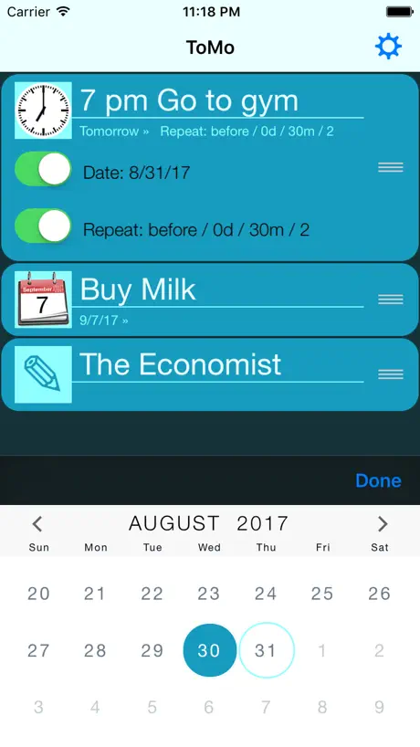 ToMo - To-Do list Tasks and Reminders