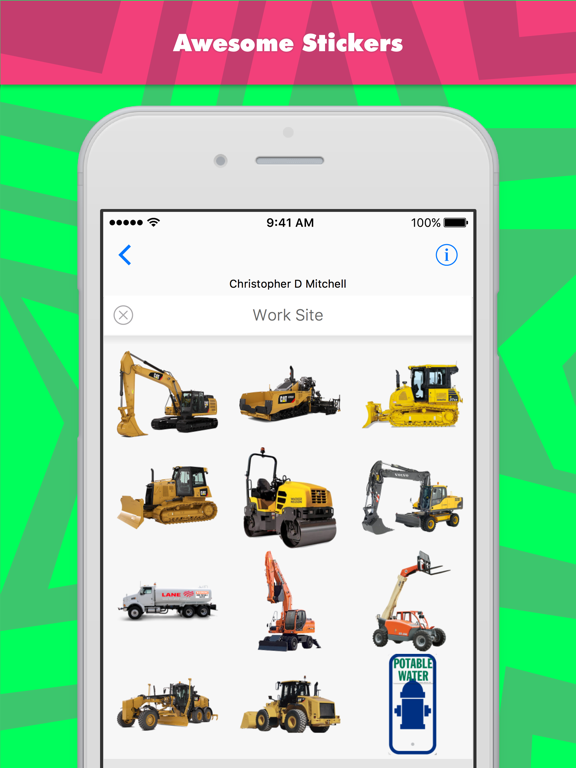 Work Site stickers iPad screenshot 2 - Stickers app