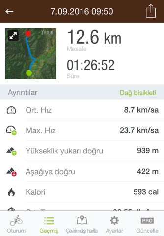 Runtastic Mountain Bike GPS screenshot 2