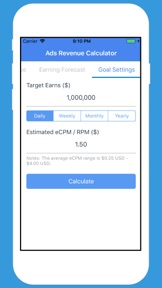Ads Revenue Calculator screenshot