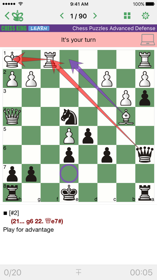 #2. Mate Escape. Chess Puzzles (iOS) 由: Chess King