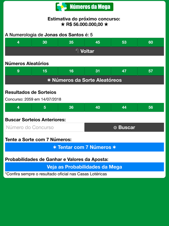 Screenshot #5 pour Números da Megasena