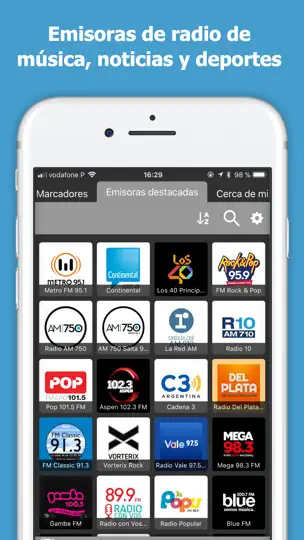 Captura de pantalla de Radios Argentinas: Radio FM AM en iPhone 1