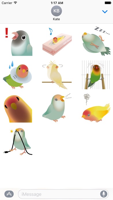 Screenshot #3 pour Cute Birds And Love Sticker