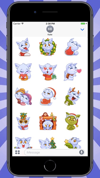 Snowy White Cat Stickers