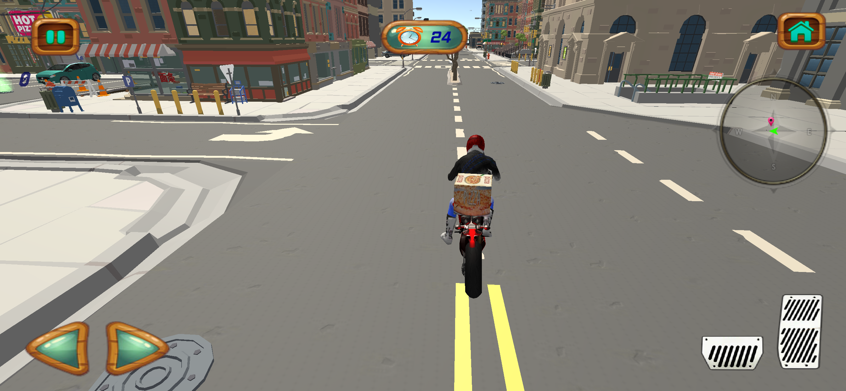 City Pizza Delivery Bike Rider screenshot 5