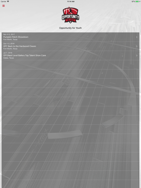 Opportunity for Youth iPad screenshot 1 - Sports app